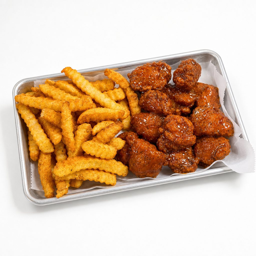 6 pc Boneless & Fries.